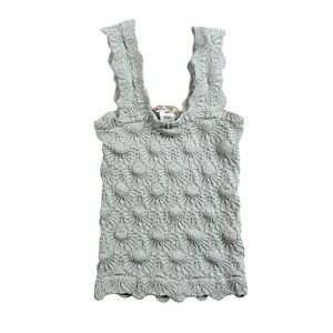 Altar'd State Intimates Popcorn Texture Tank Top Gray S/M IT8070 Crinkle Top